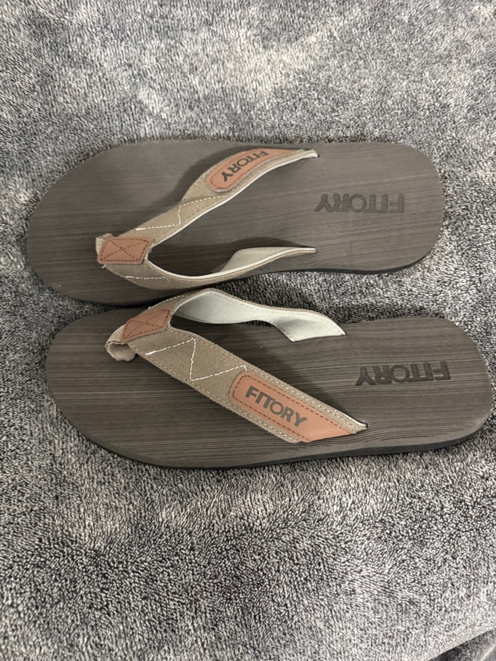Fitory Men’s Brown Tan Flip-Flops - Casual Sandals